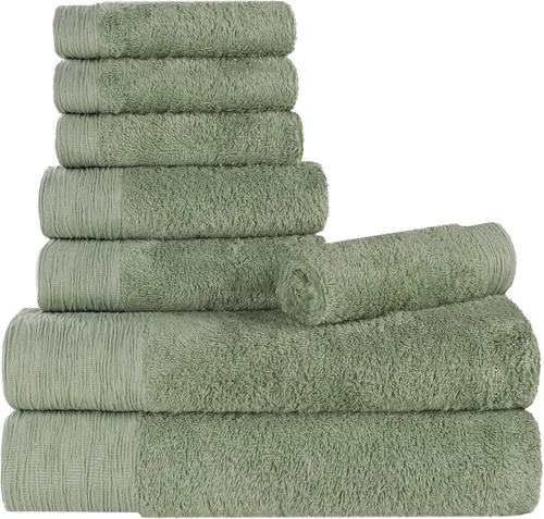 Vista 21 de Superior Rayon - Juego de toallas de 12 piezas de mezcla de bambú, de secado rápido, artículos esenciales para el baño, ducha, spa, toallas
