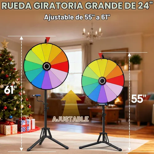 Vista 2 de KOOV - Rueda de premio de 24 pulgadas con soporte