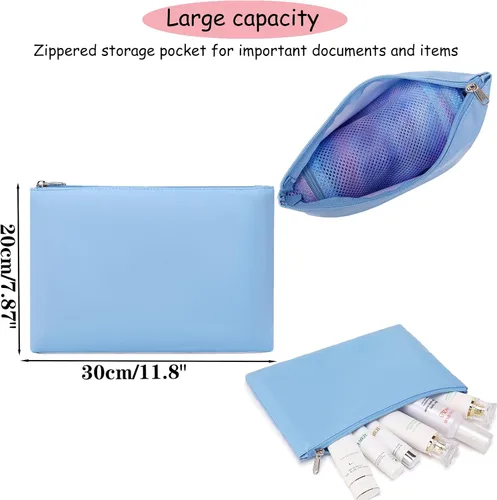 Vista 7 de Mochila de malla para niñas, mochila escolar semitransparente para adolescentes, bolsas de malla con bolsa de maquillajebolsa para lápices, Un