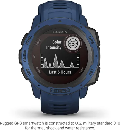 Vista 2 de Garmin Instinct Solar, Reloj inteligente resistente para exteriores con capacidad de carga solar, aplicaciones deportivas integradas y monitoreo