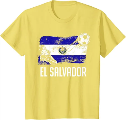 Vista 75 de Camiseta salvadoreña con bandera de fútbol salvadoreño