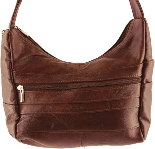 Vista 4 de Bolso de cuero de las mujeres con muchos bolsillos