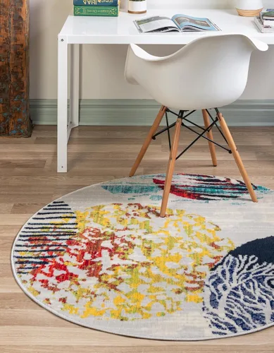 Vista 10 de Unique Loom Ariel Collection - Alfombra rectangular (2 x 3 pies 1 pulgada, color negro)