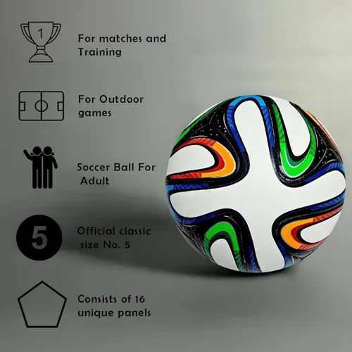Vista 5 de Copa del Mundo 2014 - Balón de fútbol tamaño 5 – Réplica de partido final, fútbol premium ideal para aficionados, coleccionistas
