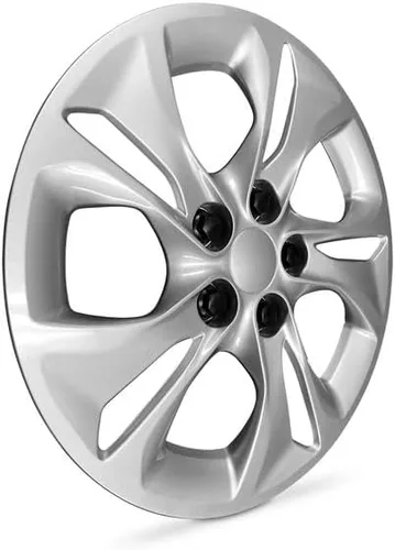 Vista 2 de Juego de 4 tapacubos para Chevrolet Cruze 2019 de 15 pulgadas de plástico pintado plateado