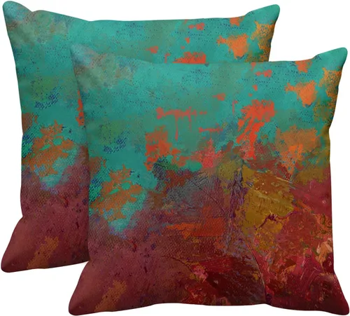 Vista 9 de Britimes Fundas de almohada modernas para decoración del hogar, 16 x 16 pulgadas, juego de 2 fundas de almohada decorativas, fundas de almohada
