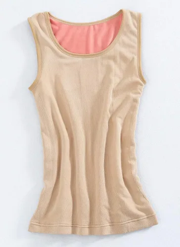 Vista 5 de Ropa interior de algodón con forro polar térmico para mujer, camiseta sin mangas, chaleco de capa base cálida