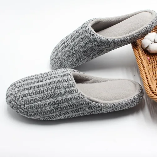 Vista 5 de ofoot Pantuflas de casa de espuma viscoelástica de algodón lavable para mujer, para el hogar, para interiores, para dormitorio, ligeras