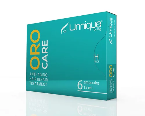 Vista 3 de UNNIQUE Oro Care - Ampollas para el cuidado del cabello postratamiento, extensor de tratamiento de queratina y tu seguro de queratina para bloquear