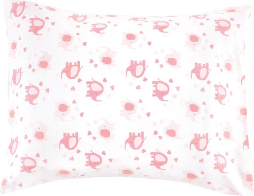 Vista 3 de Luvable Friends Fundas de almohada unisex para bebé, diseño de elefante básico para niña, talla única