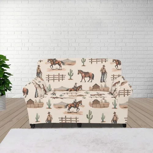 Vista 31 de Funda de sofá de Seater, estilo bohemio, antiarañazos, diseño tribal navajo, nativo americano, diseño tribal, funda de sofá, lavable, elástica