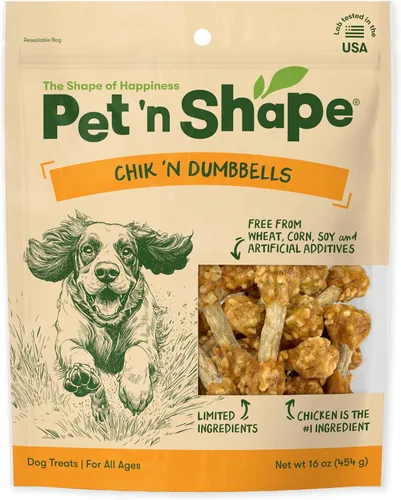 Vista 12 de Pet 'n Shape Duck 'n Rice Dumbbells Treats para Perros - 3 onzas