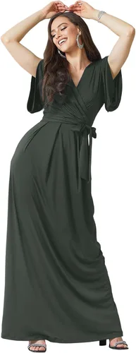 Vista 12 de KOH KOH Vestido largo plisado y modesto para mujer, para invitada de boda Negro