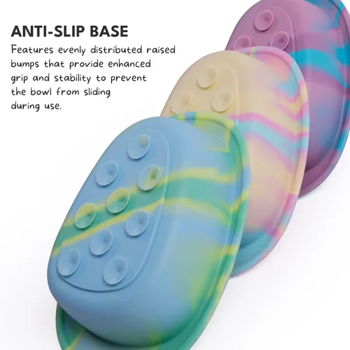 Vista 4 de CHEWFFON Tapetes Interactivos para Lamer para Perros y Gatos, Comedero Lento de Silicona sin BPA con Ventosas, Tazón de Comida Antideslizante