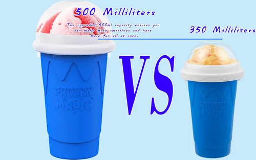 Vista 2 de Taza de Fabricante de Granizado de 500ML - Tazas de Granizado Mágicas DIY, Tazas Apretadoras Portátiles para Hacer Leche y Helado, Tazas