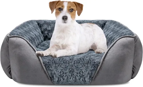 Vista 34 de INVENHO Cama para perros pequeños para perros medianos a grandes, rectangular, ortopédica, suave, relajante, duradera, con parte inferior