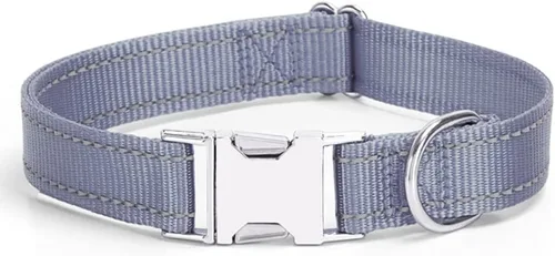 Vista 16 de Love Dream Collar reflectante para perro con hebilla de metal, collar de nailon ajustable de seguridad con hebilla de liberación rápida resistente