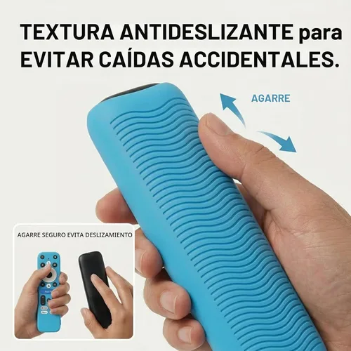 Vista 6 de Funda para control remoto Onn 4K Pro, TOKERSE Cover compatible con Onn Google TV 4K Plus/Pro Streaming Device Control remoto antideslizante a prueba