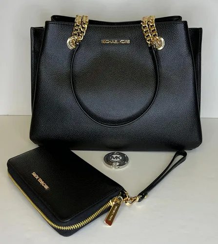 Vista 3 de Michael Kors Teagen LG - Bolso de mano con correa para teléfono y gancho para bolso