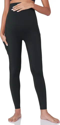 Vista 6 de Enerful Leggings de entrenamiento de maternidad para mujer, sobre el vientre, ropa activa, atléticos, suaves, pantalones de yoga con bolsillos