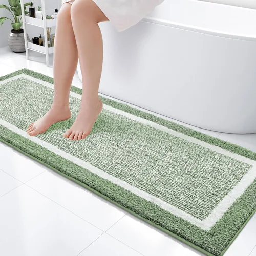 Vista 43 de OLANLY Alfombras de baño 24x16, tapetes de baño extra suaves y absorbentes de microfibra, antideslizantes, lavables a máquina, secan rápido