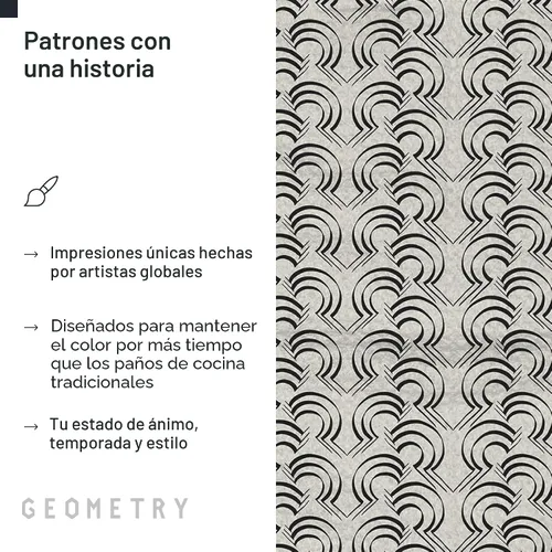 Vista 5 de GEOMETRY Paños de Cocina - Paños de Cocina de Secado Rápido para Cocina - Trapos de Cocina Premium con Geoweave - Juego de 3 Piezas Night Reeds