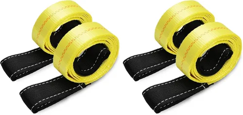 Vista 7 de Trekassy Paquete de 2 correas de elevación de 6 x 2 pulgadas, correas de elevación de 6 pies con capacidad nominal de cesta de 9,400 libras, correa