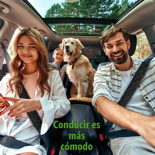 Vista 6 de Paquete de 5 fundas suaves para cinturón de seguridad de automóvil, cómodas almohadillas para cinturón de seguridad de automóvil, protección de Negro