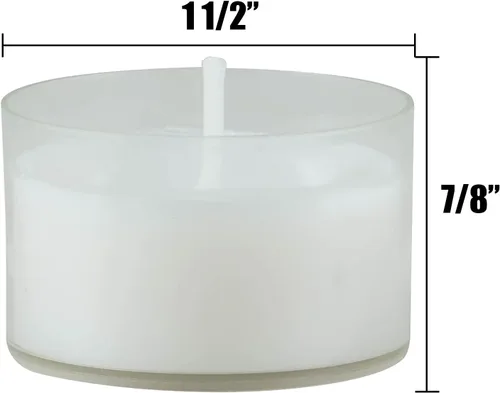 Vista 6 de Stonebriar - Paquete de 192 velas de té blancas sin perfume, tiempo de combustión extendido de 6 a 7 horas, taza transparente