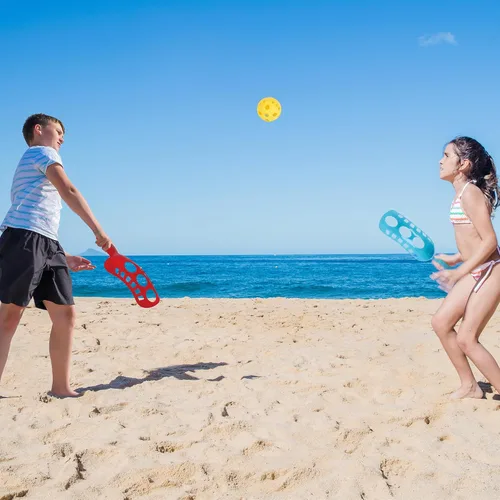 Vista 8 de Gamie Bolas de repuesto de plástico para juego de cucharada, juego de 12 bolas ligeras de flujo de aire en 4 colores brillantes, accesorios