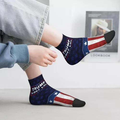 Vista 6 de Donald Trump Lost Lol Ankle Socks Winter Low Cut Sports Warm Comfort Breathable Casual Socks For Mens And Womens -6