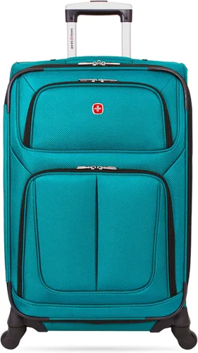 Vista 9 de SwissGear - Equipaje suave expandible Sion con ruedas, verde azulado