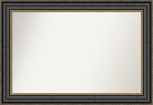 Vista 49 de Amanti Art Espejo personalizado, espejo de baño negro puente, espejo de pared o espejo de tocador de baño sobre el fregadero (26 x 26 pulgadas)