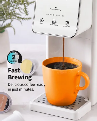 Vista 7 de KIDISLE Cafetera molida y taza K de una sola porción, bebida caliente