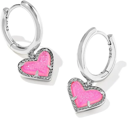 Vista 15 de Kendra Scott Ari Aretes de botón en forma de corazón para mujer, joyería de moda ORO - BRILLANTE AQUA DRUSY