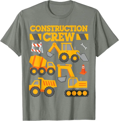 Vista 34 de Construction Crew Worker Excavator - Camiseta para niños y niñas Negro