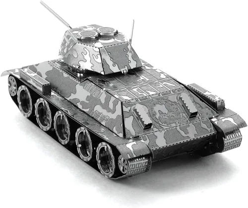 Vista 4 de Metal Earth T-34 Tank 3D Metal Model Kit Bundle con pinzas Fascinaciones