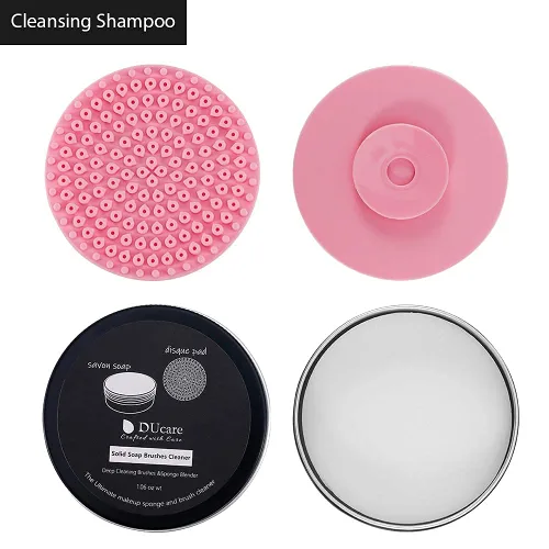 Vista 8 de DUcare Brochas de maquillaje con cepillo de maquillaje Limpiador de jabón sólido