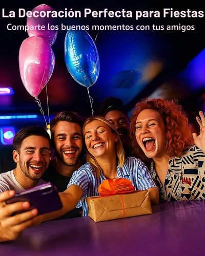 Vista 7 de Tiras de Luces LED Inteligentes de 50 Pies para Dormitorio, Control por Aplicación, Iluminación para Dormitorio, Decoración de Habitación