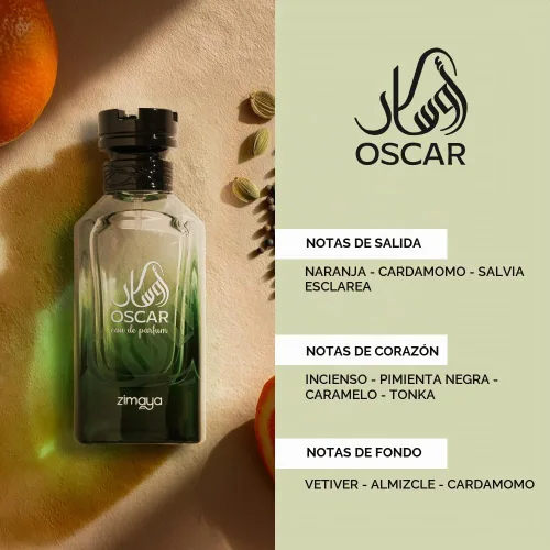 Vista 3 de zimaya Oscar - Eau de Parfum para hombre, 3.4 onzas líquidas