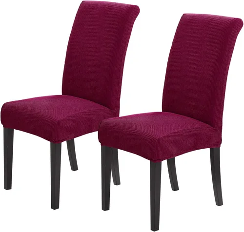 Vista 83 de Joccun - Juego de 2 fundas para sillas de comedor, fundas elásticas para sillas de comedor, fundas de asiento para sillas de comedor, funda de Negro