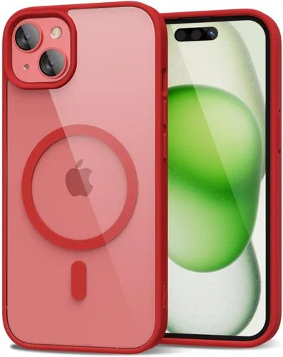 Vista 92 de oakxco Funda magnética transparente compatible con Magsafe, bonita funda delgada y transparente de poliuretano termoplástico no amarillenta, carcasa