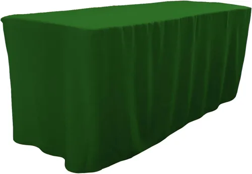 Vista 30 de LA Linen Mantel ajustable de popelina de poliéster, 96.2 in de largo x 30.0 in de ancho x 76.2