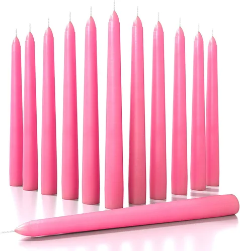 Vista 59 de CANDWAX Juego de 12 velas cónicas color naranja de 8 pulgadas, sin goteo, sin perfume, de larga duración, perfectas para fiesta de Halloween
