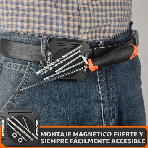 Vista 5 de MUTUACTOR Clip Magnético para Cinturón de Herramientas de Servicio Pesado, Φ2.2" Clip Magnético Antideslizante con Imán Fuerte para Cinturón