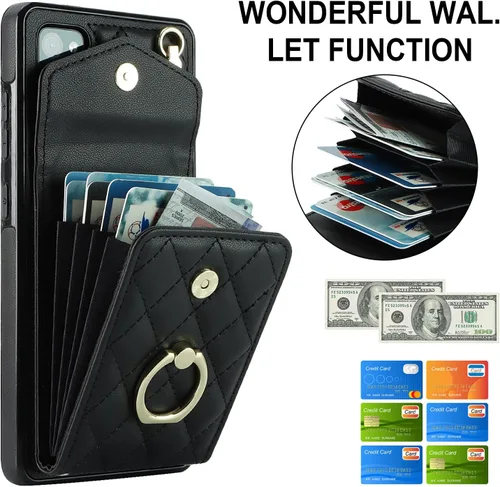 Vista 3 de Asuwish Funda de teléfono para Samsung Galaxy S20 FE 5G de 6.5 pulgadas con protector de pantalla y soporte de anillo RFID bloqueo tarjetero celular