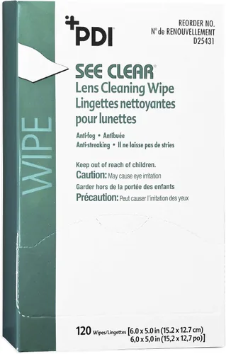 Vista 2 de See Clear Lens Cleaning Wipes - Toallitas limpiadoras para lentes de ojos, no rayan, no rayan, toallitas prehumedecidas, paquete individual, 6.5
