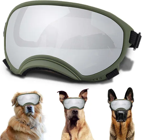 Vista 24 de Gafas de sol para perros medianos con correa ajustable, protección UV, gafas de sol para cachorros a prueba de viento, adecuadas para mascotas