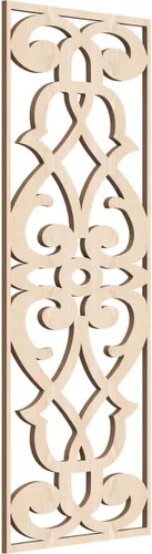 Vista 171 de 9 3/8"W x 24 3/8"H x 1/4"T Bellaire Decorativos Paneles de pared de madera calado, abedul