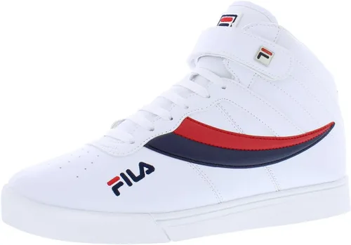 Vista 8 de Fila Tenis deportivos para hombre para uso diario, atléticos, casuales, de caña alta, con cordones Negro/Rojo/Blanco